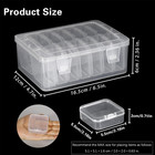 Small Bead Organizers  15 Pieces Plastic Storage Cases Mini Clear Bead Storage C