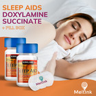 Kirkland Sleep Aid Doxylamine Succinate 192 Tabs  Pill Box  compare To Unisom 