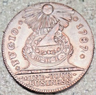 5  1787 Fugio Cents - Colonial Copper Copy Coin New W  Beautiful Petina - 28mm