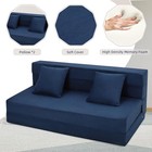 Queen Size Folding Sofa Bed Convertible Floor Futon Bed Mattresses W  2 Pillows