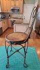 Antique Child   s Ice Cream Chair Twisted Japanned Copper Flash Metal          - Gw 