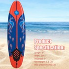 6ft Surfing Body Board  W  3 Removable Fins Safety Leash Red