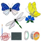 Lemonroad Stained Glass Kit  Garden Insect  Unfinished Pre Cut Crafts