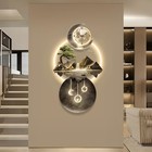 Led Light Art Wall Decor  3d Art Wall Decor Clock  Decor Wall 19x39in Gold C