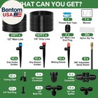 230ft Drip Irrigation System For Garden With 38pcs Adjustable Copper Nozzles   E