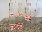 Lot Of 3 Vintage Hecho En Mexico 1950s Pepsi 12oz Soda Pop Glass Bottles