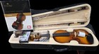 Cecilio Cvn300 Solidwood Ebony Fitted Violin W D addario Prelude Strings  Sz 3 4