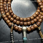 Tibetan  108 Mala Rare Buddhist White Beads Prayer Strand Antique