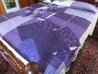 Unassembled Purples Cotton Patchwork Quilt Top   Pillow W fabric Amounts Listed