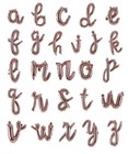 16  Script  one  Cursive Balloon Letters
