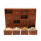 Wooden Apothecary Cabinet With 16 Drawers For Home Office   Bedroom Storage