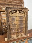 Antique 19th Century Indian Wooden Window Frame  Hand-carved Architectural Decor