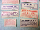 74 Different Vintage Pharmacy Medicine Apothecary Bottle Labels Poisons Etc 