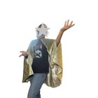 Vintage 1960s Women s Evening Cape Handmade Crushed Velvet Satin Lined Read