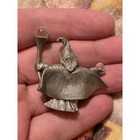 Vtg Spoontiques Cmr590 Pewter Fantasy Wizard Figurine Crystal Red Eyes Magic