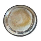 Vintage Silver Plate Serving Tray Floral Pattern 15   