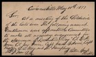Usa 1877 Curwinsville Dpo Pennsylvania Violet Cancel Postal Card Cover 96379