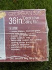 Vintage Georgian 303d 36  Decorative Brown Ceiling Fan Kmart Original  sealed