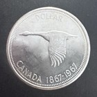 1867-1967 80  Silver Canadian Canada Silver Dollar Goose Coin