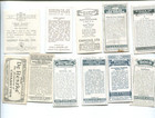 11 Different Mixed English Cigarette Collector Cards Vintage Tobacco Lot