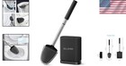 Elegant Silicone Toilet Brush With Ventilation Base Holder - Compact   Rustproof