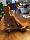 Vintage Wood Dog Sledding Pull Toy Alaska Toy Mill Natural Wood Heirloom Toy