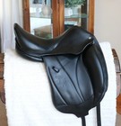 17  2m Voltaire Adelaide Monoflap Dressage Saddle W  Fin Panels Black English