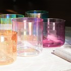 Cvnc 432hz 7 Inch  Alchemy Clear Crystal Singing Bowl For Sound Heal Reiki Gift