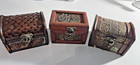 3 Lovely Small Wooden Chests Of Gold  Frankencense   Myrrh Great Condition