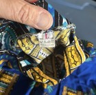 Blue African Print Dashiki Shirt Top L 100  Cotton Woven Unisex Adult