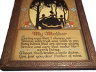 1930 s Art Deco Near Mint Antique Mother Silhouette Framed Poem Mothers Day