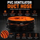 16 Inch X 32 Ft Heavy Duty Flexible Pvc Duct Hose For Exhaust Fan With D-ring