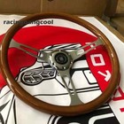 Nardi 380mm 15inch Classic Steering Wheel Mahogany Wood Chrome Finish Spoke