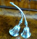 Vintage Mexican Sterling Silver Double Dinner Bell With Blossoms