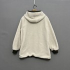1 Madison Expedition Jacket Womens Xl Cream Faux Fur Sherpa Fleece Hoodie Cozy