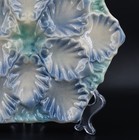 Antique Oyster Plate French Majolica Very Rare By Orchies Big 12 Wells   1880    6