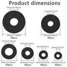 240 Pcs Rubber Washers Assortment Kit  12 16 18 20 25 30 Mm Black Rubber Gask   