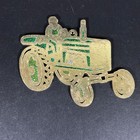 John Deere Stained Glass Tractor Emblem Sun Catcher Ornament Green Yellow Black