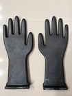 Industrial Black Porcelain Glove Mold Hand Forms Vintage  - Set Of 2