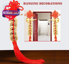 2pcs Feng Shui Good Luck Charms  metal Gourd With 5 Coins  As Blessing Gifts