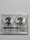 2021 Reverse Proof American Silver Eagle Designer 2pc Set Pcgs Pr70 Fdoi Flag