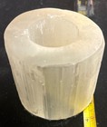 Selenite Votive Candle Holder Cylinder Shape