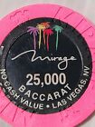 Casino Chip Vintage Mirage Las Vegas 1 Pink 25 000 Tournament Chip Ncv