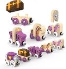 68 Pcs Fantasy Kingdom Wooden Train Set With Storage Box Thomas Brio   ages 3-7 