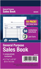   adams General Purpose Sales Book  Carbonless   pack Of 10   dc3510    The Book