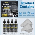 Screen Cleaner Spray 16oz  4oz X 4 Pack  - Tv   Computer Screen Cleaner