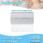 Tulle Fabric Rolls 6  By 50 Yards Fabric Spool Tulle For Diy  White