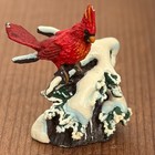 Goebel Olszewski Miniature Red Cardinal Hand Painted Bronze Wildlife Series 1980