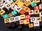 Vintage Dice Huge Lot Standard  Letters And Numbers