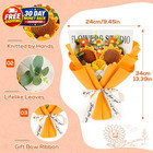 Crochet Flower Bouquet For Mom  Crochet Knitted Sunflower Gift Artificial Flower